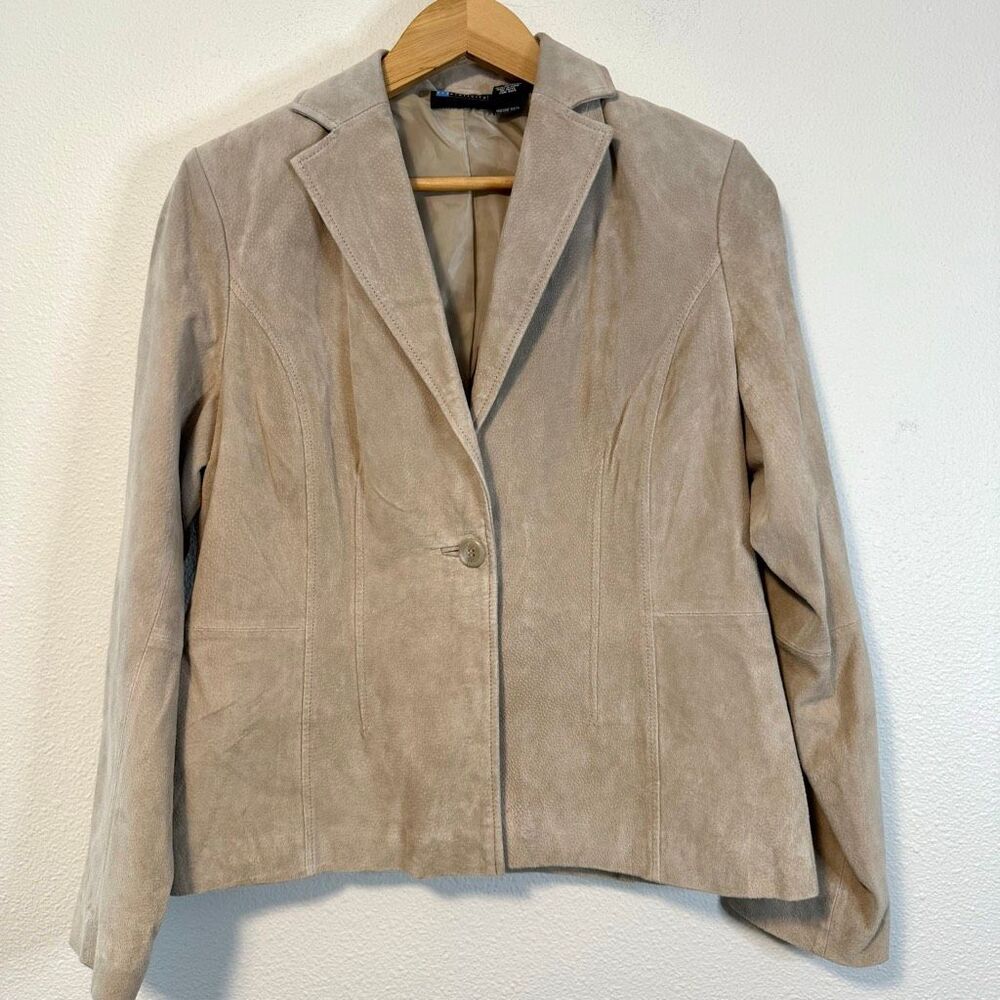 Relativity Suede Leather Jacket Size Large - image 1